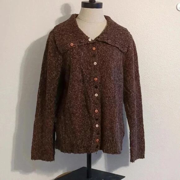 SML design multicolored button down cardigan size L - Picture 1 of 5